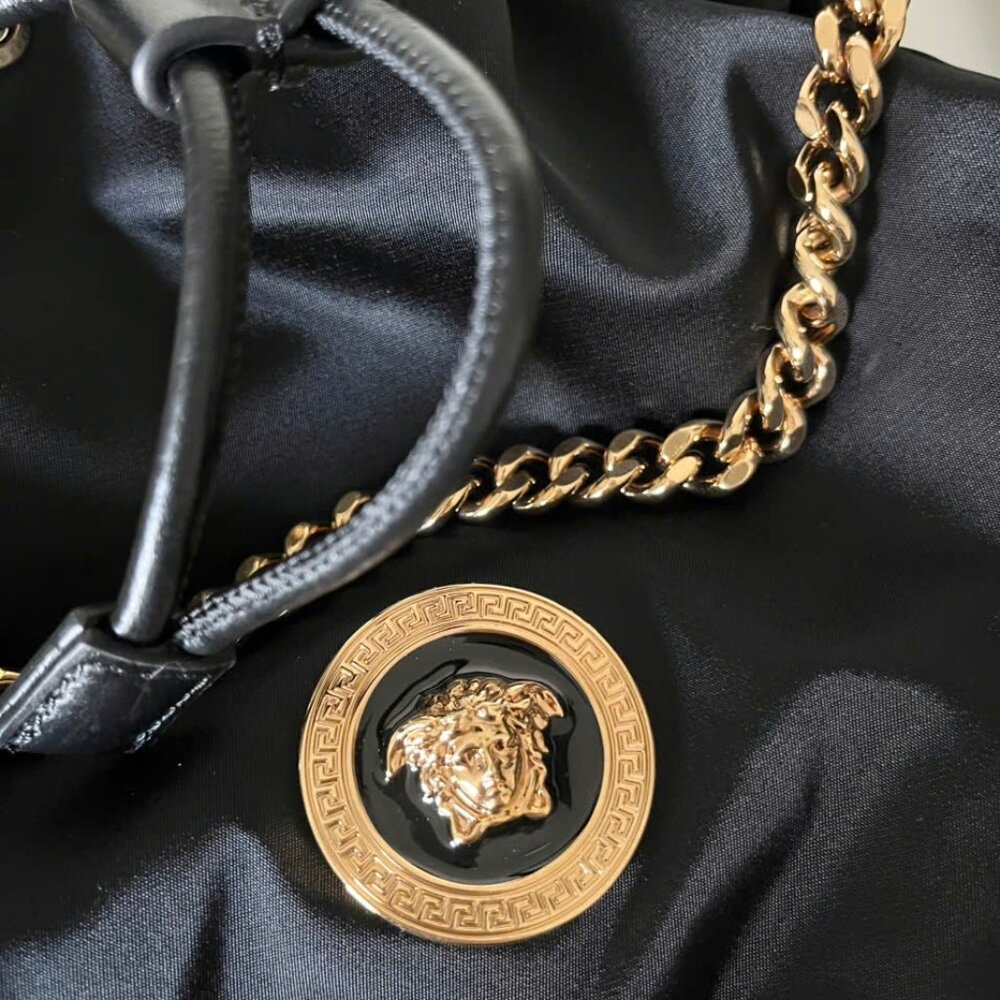 VERSACE Small Medusa Nylon Bucket Bag - Picture 10 of 13